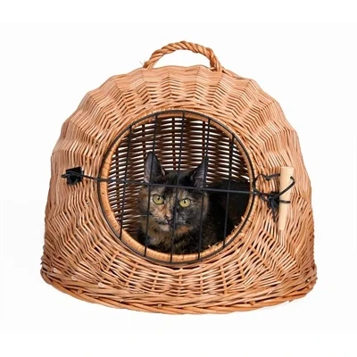 Afbeelding van Trixie Rieten Kattenmand Kattenvervoersbox ø 50 cm Bruin