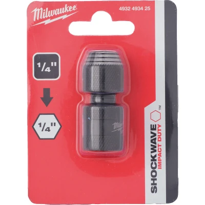 Afbeelding van MILWAUKEE 4932493425 verloopadapter van 1/4&quot; vierkant naar zeskant