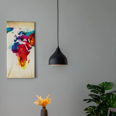 Afbeelding van Tattoo 2396 hanglamp, Ø18cm, zwart/goud