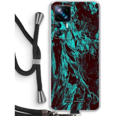 Afbeelding van Case Company® hoesje met Koord geschikt voor Xiaomi 12T Ice Age Telefoonhoesje Zwart Bescherming aan alle Kanten en Over de Schermrand