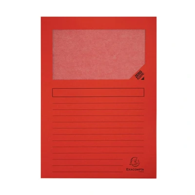 Image de Exacompta chemise à fenêtre A4 (100 pièces) rouge
