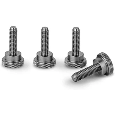 Afbeelding van PrecisionGeek Gekartelde duimschroef/schouderschroef roestvrij staal M5 x 19 mm 4 stuks
