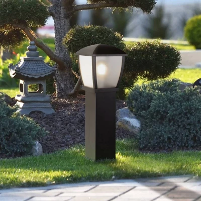 Afbeelding van Tuinpadverlichting Seattle, IP44, zwart, hoogte 73 cm, metaal