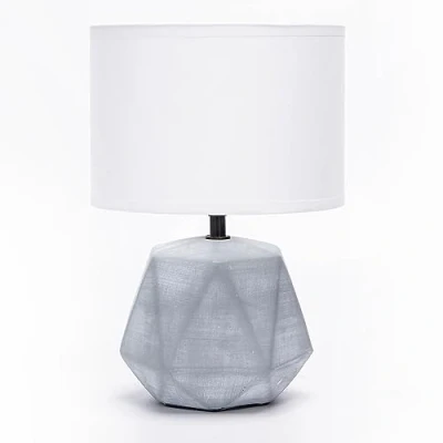 Afbeelding van Aigostar Tafellamp van keramiek, modern, bedlampje met lampenkap stof, E14 fitting, max. 40 W, banklamp, nachtlampje voor slaapkamer, woonkamer, kantoor, hotel, café (zonder lamp) H 29 cm
