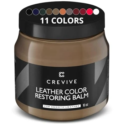 Afbeelding van CREVIVE Reparatieset voor leer, bruin, 300 ml, lederverzorging, lederreparatie, bank, autostoel