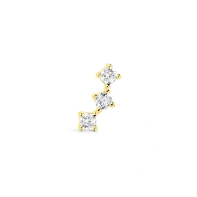 Afbeelding van Singularu Triple Spark Enkele oorbel goldcoloured, Dames, Maat: One Size, Gold coloured