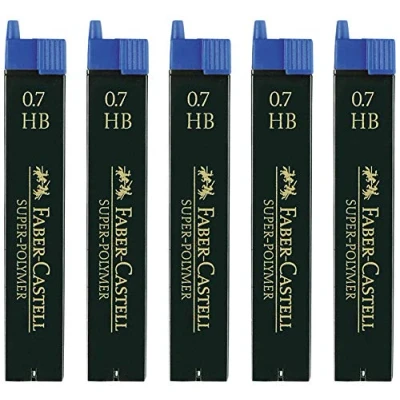 Afbeelding van Faber Castell Super Polymer 120700 fijne vullingen, 0,7 HB, 5 stuks