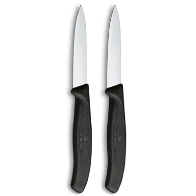 Afbeelding van Victorinox Groenteschilmes Zwart 2 Stuks Zilver Keukengerei