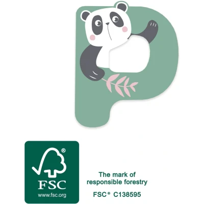 Afbeelding van Small Foot Houten Dieren Kinderletter P