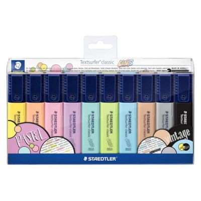 Afbeelding van Staedtler markeerstift Textsurfer Classic, vintage &amp; pastel kleuren, etui van 10 stuks