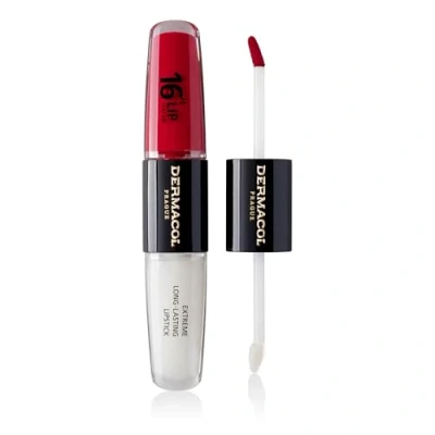 Afbeelding van NIEUWE Dermacol 16 uur lipkleur, hoge pigmentatie lipgloss, bifasische anti kus lipmake up met matte en glanzende afwerking, nee. 3, datum