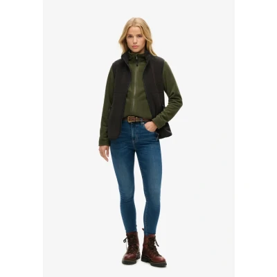 Afbeelding van Superdry Polar FULL ZIP Fleecejas, Dames, Maat: 38, Army khaki green