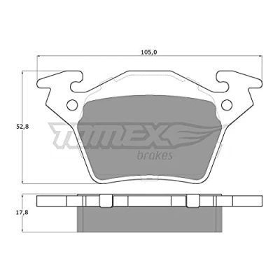 Afbeelding van TOMEX brakes TX 12 89 Remblokkenset Achteras Geschikt voor slijtage waarschuwingscontact