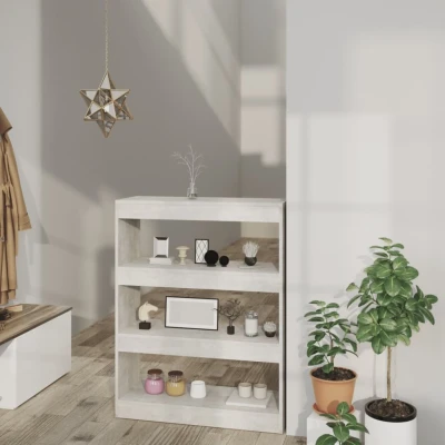 Afbeelding van Boekenkast/kamerscherm 80x30x103 cm bewerkt hout betongrijs