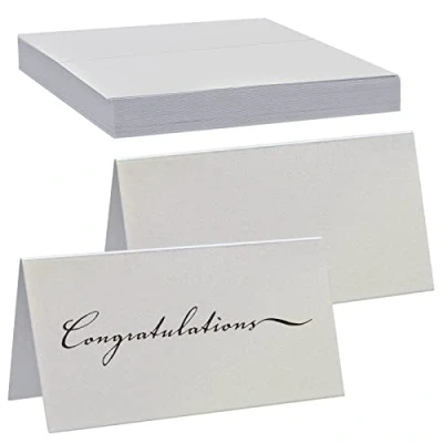 Afbeelding van YOTINO Set van 50 blanco tafeldozen voor tafelreserveringen, bruiloft, verjaardag, communie, doop, feest, 10 x cm