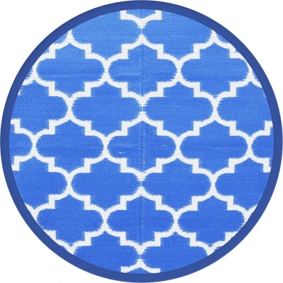 Afbeelding van Buitentapijt Ø 200 cm polypropeen blauw
