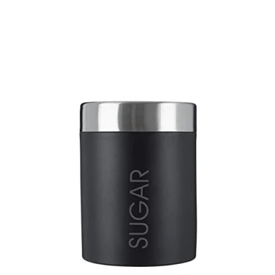 Image de Premier housewares 0508677 boîte à sucre en émail noir et couvercles acier inoxydable satiné