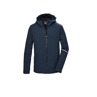 Afbeelding van killtec KOS 143 BYS SFTSHLL JCKT 43255 000 Veste softshell à capuche pour garçon Bleu océan foncé 128
