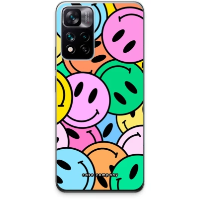 Afbeelding van Case Company® hoesje geschikt voor Xiaomi 11i Hypercharge Smiley N1 Soft Cover Telefoonhoesje Bescherming aan alle Kanten en Schermrand