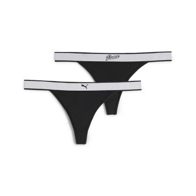 Afbeelding van Puma Women Tanga 2 PACK String, Dames, Maat: Medium, Black
