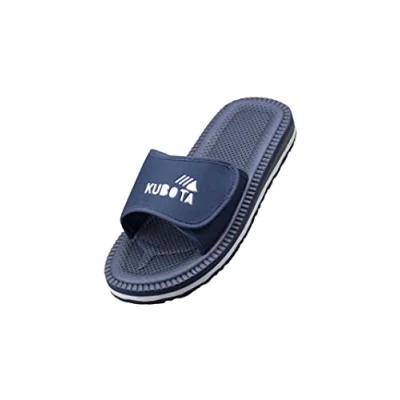 Afbeelding van Kubota Badsandalen voor dames en heren, met klittenbandsluiting, strandsandalen, sauna, zomer, badslippers, Donkerblauw