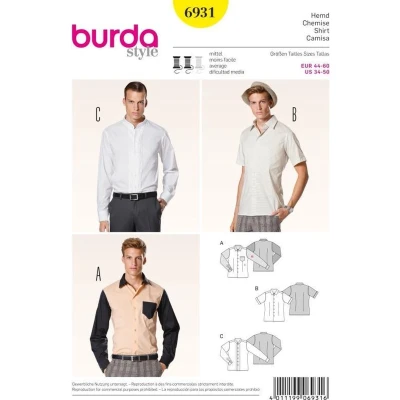 Afbeelding van Burda Naaipatroon 6931 Overhemd in variaties