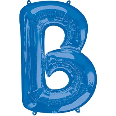 Afbeelding van AMSCAN Blauwe aluminium letter ballon Decoratie &gt; Ballonnen