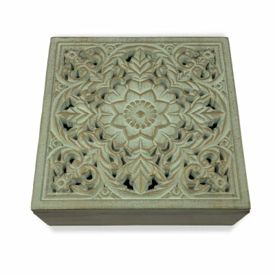 Afbeelding van Versa Doos Juwelenkistje Mandala Hout Mdf (20 X 7 20 Cm)