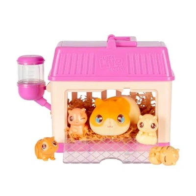 Afbeelding van Little Live Pets maman Surprise Minis Hamster, prenez soin de votre hamster ou lapin dans son écurie et accueillez 2, 3 4 mini bébés