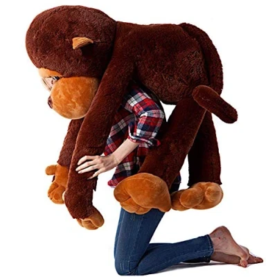 Afbeelding van YunNasi Grote pluche aap Orang oetan Realistisch speelgoed Cadeau voor kinderen en vriendinnen (130 cm)