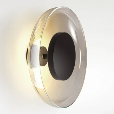 Afbeelding van MARSET Aura LED wandlamp, Ø 25 cm, rookgrijs