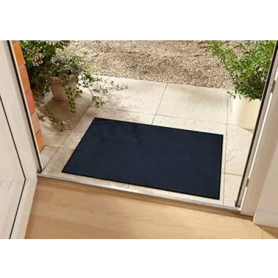 Afbeelding van Effen Deurmat Plain Wasbaar 30C Zwart 40x60 Cm