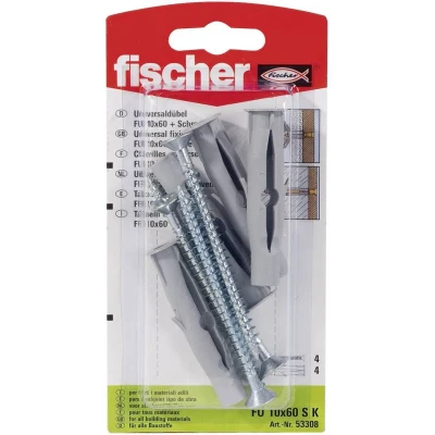Afbeelding van Fischer FU 10 x 60 SK Universele pluggen mm 53308 4 stuk(s)