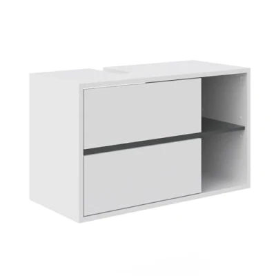 Afbeelding van Vicco Wastafelonderkast Viola, Wit/antraciet/Wit, 100 x 60 cm