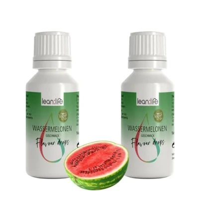Afbeelding van Lean:Life Aromatische druppels voor levensmiddelen, suikervrij en caloriearm, 30 ml, 2 x watermeloen