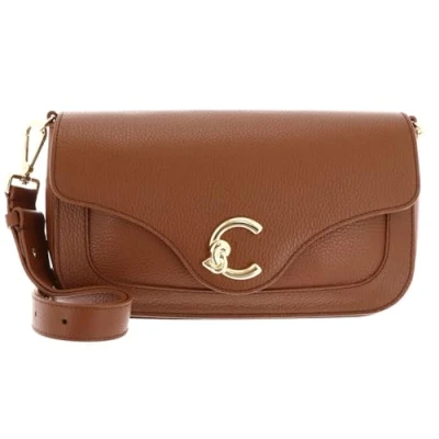 Afbeelding van COCCINELLE Leren schoudertas C Me Handbag Grainy Leather Cognac bruine