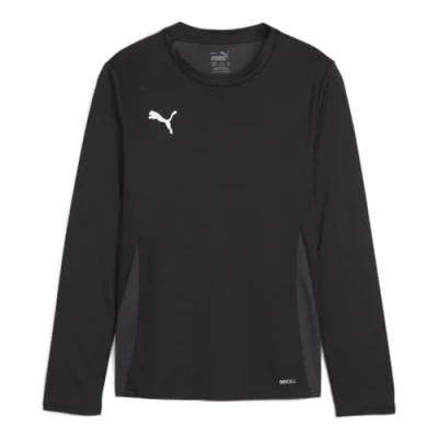 Afbeelding van Puma Teamgoal JR Unisex Longsleeve voor kinderen, Maat: 164, Black/white/flat dark gray