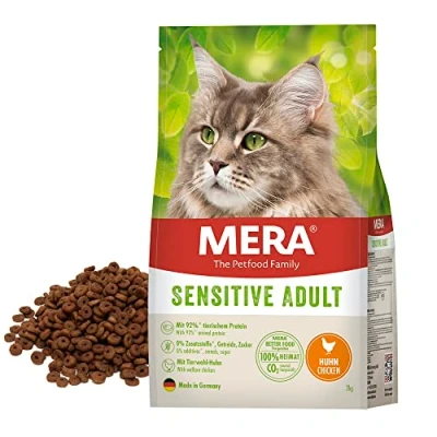 Afbeelding van MERA Cats Sensitive Adult Kip (10 kg) Droogvoer voor gevoelige, graanvrije en duurzame katten met een hoog vleesgehalte