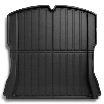 Afbeelding van Spigen Tesla Model 3 Highland (2024 ) kofferbakmat, XPE materiaal, schokbestendig, beschermt de binnenvakken, waterdichte afwerking, carbon editie