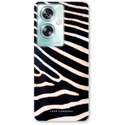 Afbeelding van Case Company® hoesje geschikt voor Oppo A79 Zebra Soft Cover Telefoonhoesje Bescherming aan alle Kanten en Schermrand