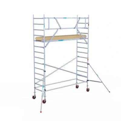 Afbeelding van Euroscaffold Rolsteiger Budget Schoren L305xB90 5.20m werkhoogte Carbon platformen