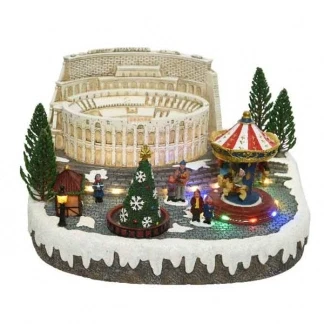 Afbeelding van Kerstdorp Rome Lumineo (25 LEDs, Bewegend, Muziek)
