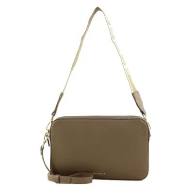 Afbeelding van COCCINELLE Leren schoudertas Tebe Mini Bag Grained Leather Warm Taupe