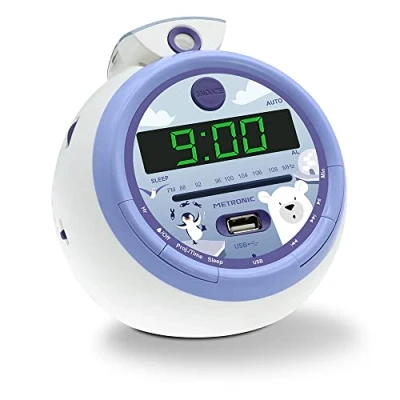 Afbeelding van Metronic Iceberg FM USB projectie dubbel alarm 477344, paars