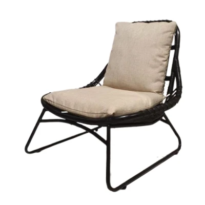 Afbeelding van Fauteuil Bowi Zwart Rotan
