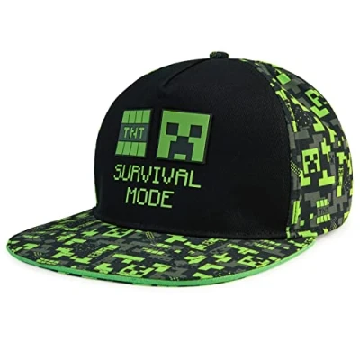 Afbeelding van Minecraft Pet voor kinderen, jongens, set baseballpet en zonnebril kat, 3 accessoires, zonnebescherming, gamer, Groen/Zwart