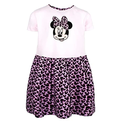 Afbeelding van Disney Minnie Mouse jurk zomerjurk voor meisjes feestjurk kleding kinderen, roze, 3 4 jaar, Roze