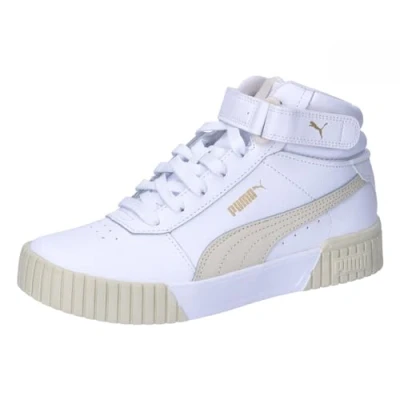 Afbeelding van Puma Carina 2 0 MID Sneakers hoog, Dames, Maat: 38.5, White alpine snow gold Leer