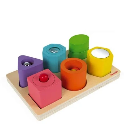 Afbeelding van Janod puzzel vorm en geluid (6st)