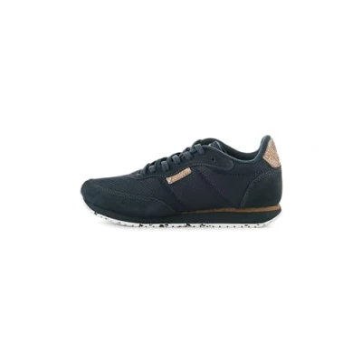 Afbeelding van Woden Signe Sneakers laag, Dames, Maat: 38, Blau Leer en textiel